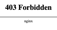 Example 403 Forbidden Error